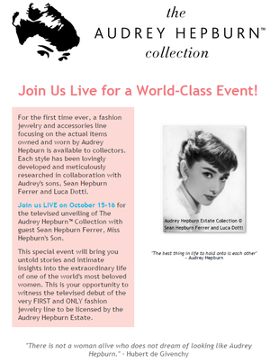  The Audrey Hepburn Collection to Debut on HSN!