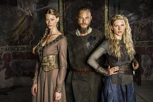  Vikings Season 2 Princess Aslaug, RagnarLothbrok and Lagertha official picture