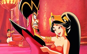Walt Disney Book Images - Prince Aladdin, Jafar & Princess Jasmine