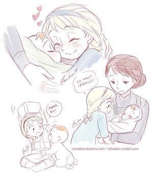  Young Elsa and Baby Anna