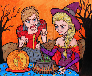  Anna and Elsa Dia das bruxas