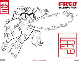  Big Hero 6 Fred Coloring Page
