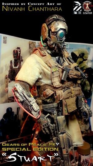  Calvin's Custom 1:6 one sixth scale Gears of Peace MKV Nivanh Chanthara" inspired figure