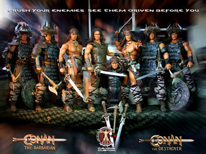 Calvin's Custom One Sixth Scale Arnold Schwarzenegger as Conan the Barbarian and Conan the Destroyer