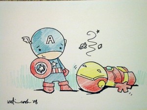  Captain America Battles Iron Man