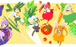  Cute Veggie Аниме Girls