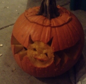 Happy I Carved A Bat Pumpkin Day!