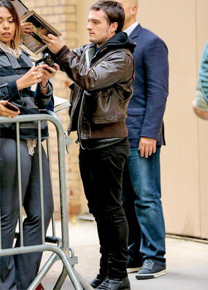  Josh Hutcherson arriving at Live with Kelly and Michael on November 12th, 2014