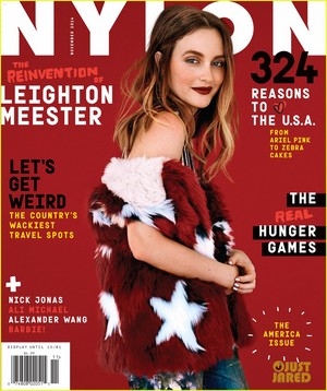  Leighton Meester looks stunning on the cover of Nylon magazine’s November 2014 issue.