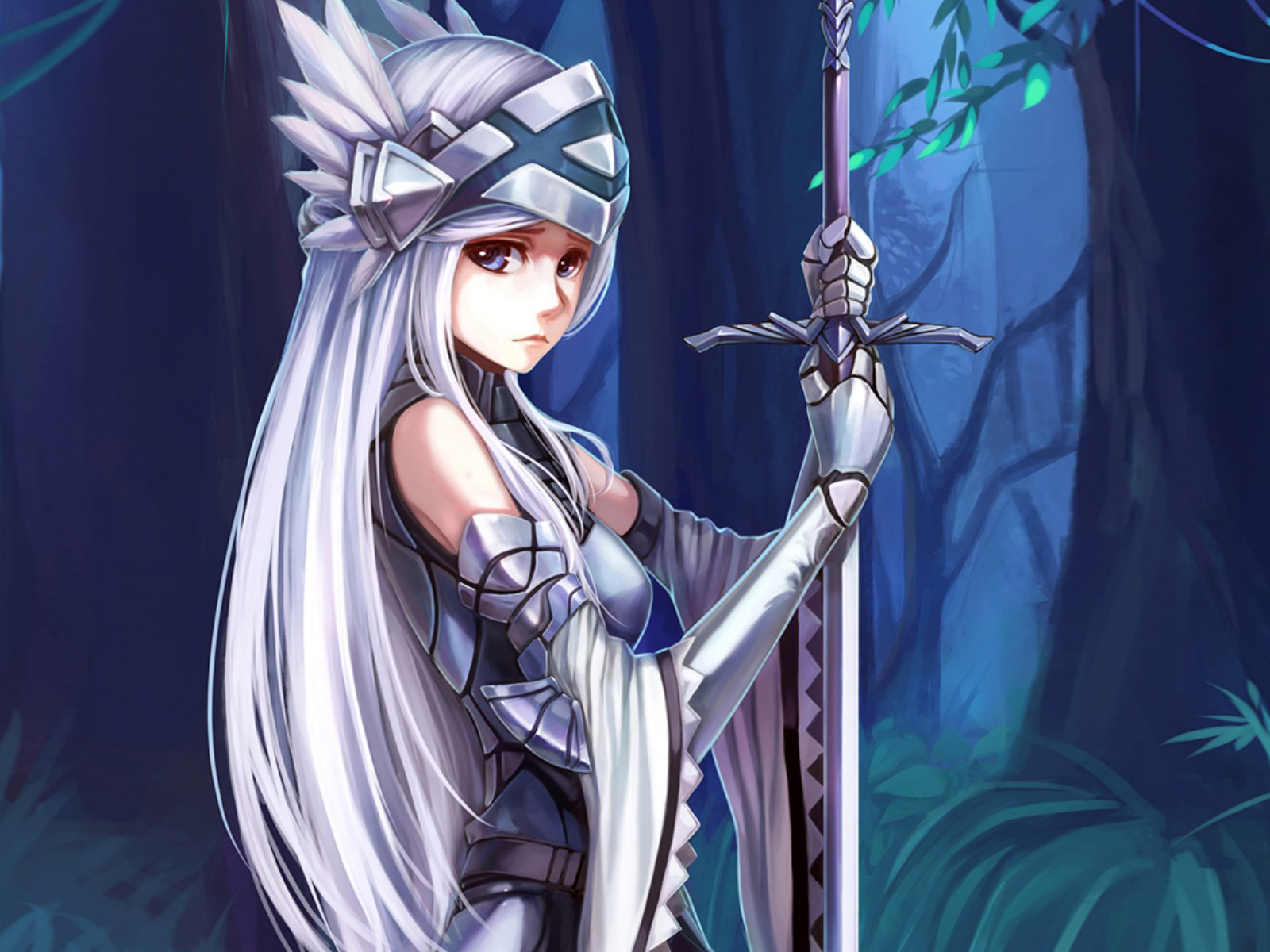 Lenessia holding a sword