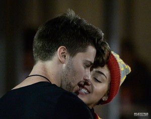  Miley and Patrick at the USC Game - November 14