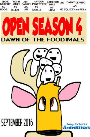  Open Season 4:Dawn of The Foodimals (Fanmade Movie Poster)