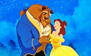  Walt 디즈니 Production Cels - The Beast & Princess Belle