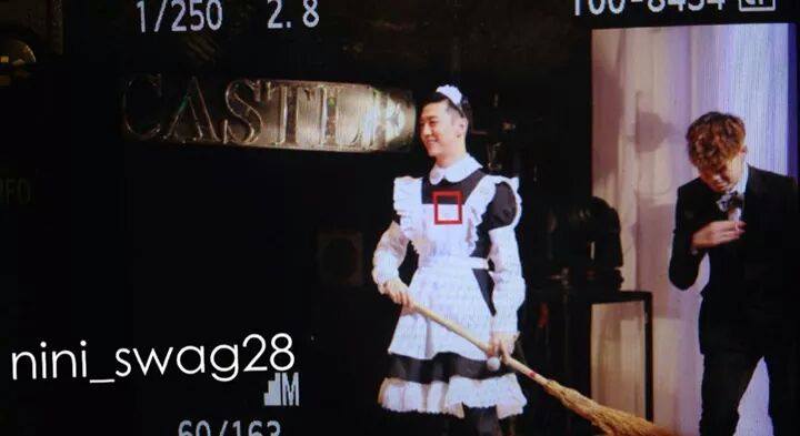Yongguk in maid outfit