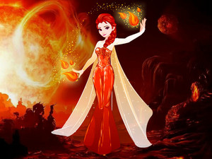 flare the fire queen burned.