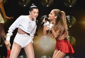  Ariana Grande and Jessie J performing on KISS FM’S Jingle Ball in Los Angeles