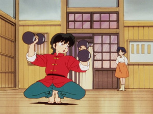  Akane's một giây attempt at inviting ranma to a hotspring contest where he could win a trip to china