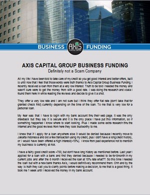  Axis Capital Group Business Funding