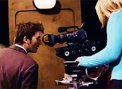  Billie/David on set of Doctor Who