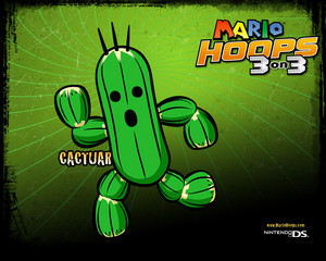  Cacture Mario Hoops 3-on-3 Background