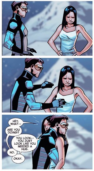  Cyclops and X-23 hugs
