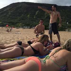 Emily and friends in Oahu, Hawaii 