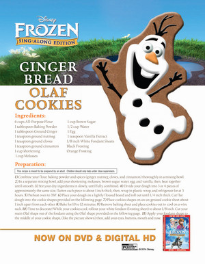  Gingerbread Olaf biscotti, cookie