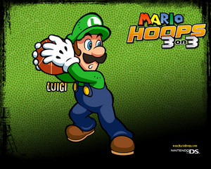  Luigi Mario Hoops 3-on-3 Background