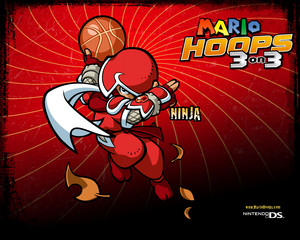  Ninja Mario Hoops 3-on-3 Background