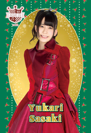 Sasaki Yukari - akb48 navidad Postcard 2014