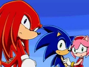  SonAmy in background of Sonic X