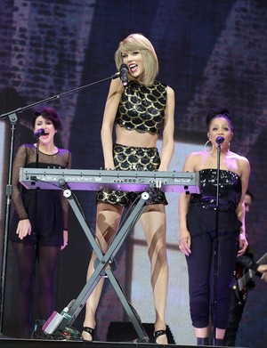 Taylor performing at Capital FM’s Jingle Bell Ball 2014