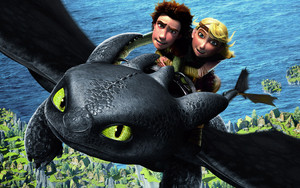  Toothless, Hiccup, and Astrid