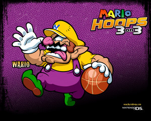  Wario Mario Hoops 3-on-3 Background