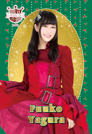  Yagura Fuuko - ए के बी 4 8 क्रिस्मस Postcard 2014