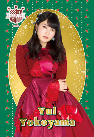  Yokoyama Yui - akb48 navidad Postcard 2014