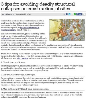  3 tips for avoiding deadly structural collapses on construction jobsites