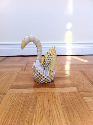  3D Origami cisne
