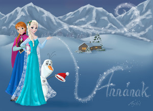  Anna, Elsa and Olaf