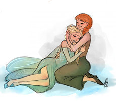  Anna and Elsa - Fanart.