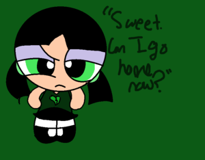 Buttercup hates being girly. Traced by me. Original by  Brashgirl901