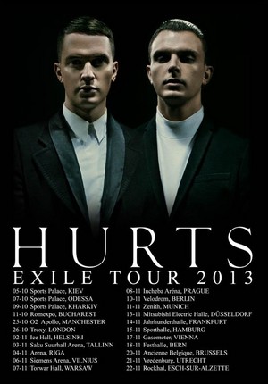 Hurts Exile Tour 2013 poster