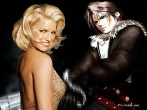  JESSICA SIMPSON AND FAKE fans SQUALL LEONHART