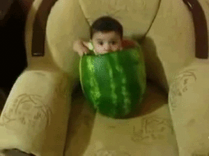  Miscellaneous pics - kid in the melon