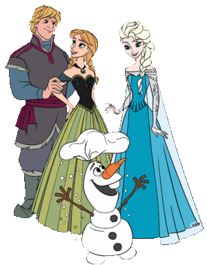  Olaf, Elsa, Anna and Kristoff