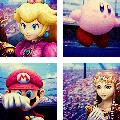  Peach, Kirby, Mario, and Zelda