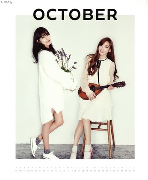 Taeyeon and Sooyoung (SNSD) - 2015 Calendar