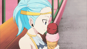  *Cute Aquarius Eating Ice Cream*