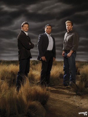 Bailey Chase, Gregory Cruz and Kenny Johnson in 'Saving Grace'