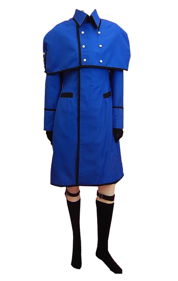 Black Butler Kuroshitsuji Ciel Phantomhive Blue Steampunk Suit Cosplay Costume